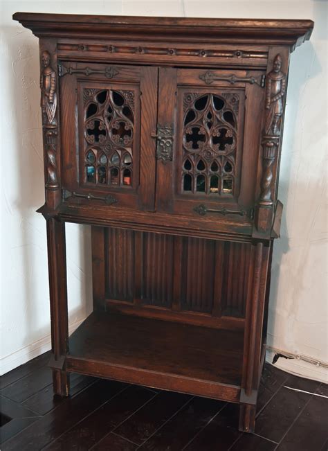 Gothic cabinet - New listing Oak Credence Cupboard Webber Furniture. £175.00. Gothic Style Hanging Display Cabinet. Black And Silver With Swirl Design. £60.00. £6.29 postage.